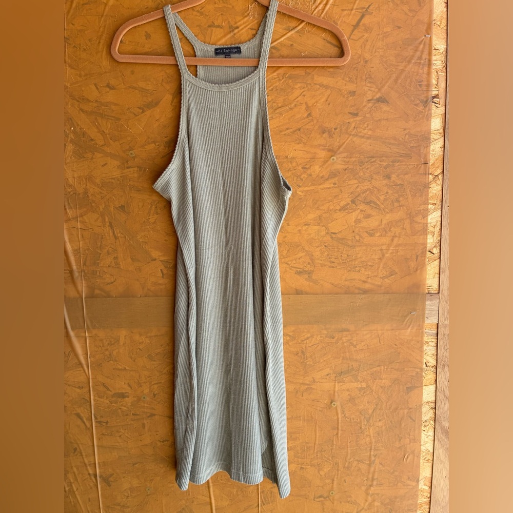 NWOT PJ Salvage Ribbed Knit Nightgown In Soft Olive Green Size Large